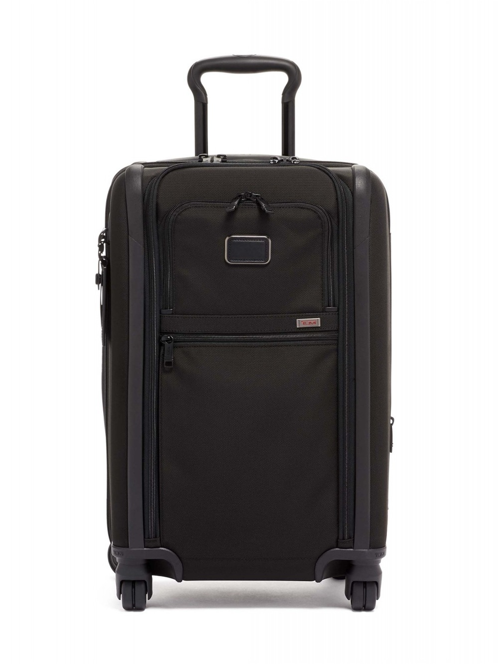 Tumi Black Upright Carry-On Spinner with Front Pockets Dual Access 4 Wheeled 🏖️